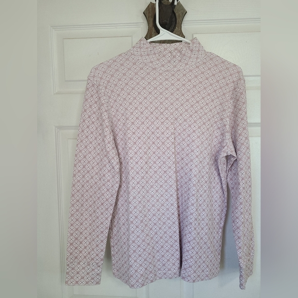 (509) Speculation Woman's Long Sleeve Turtleneck Shirt, Size: Medium Color: Pink - Picture 3 of 13